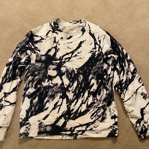 Navy and White patterned crew neck